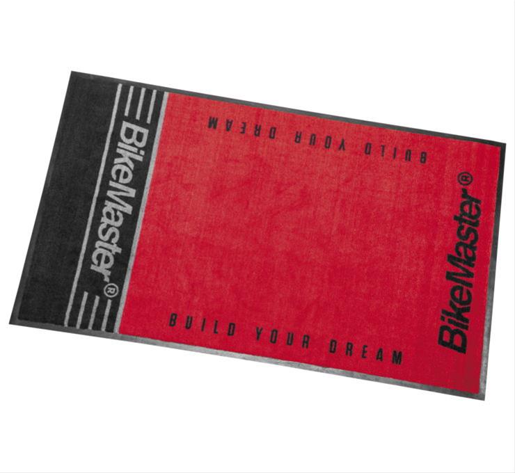 BikeMaster 5ft x 3ft Track Mat - Red/Black - 151636