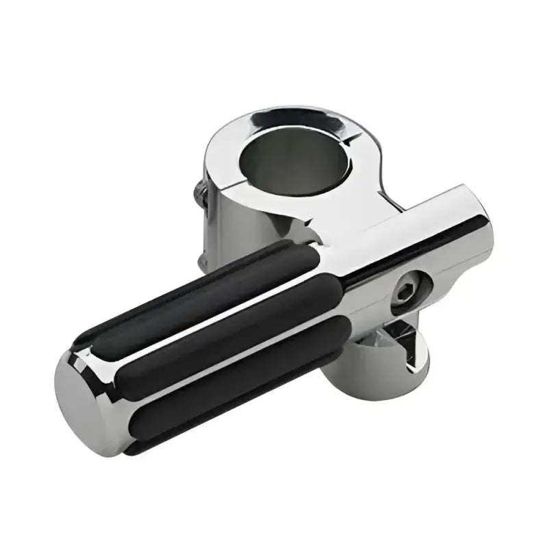 Chrome motorcycle foot peg from BL 820 Lindby Clamp-On Pegs for secure grip