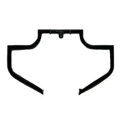 Black Lindby Engine Guard for Harley-Davidson Dyna, model BL104-1 Linbar, featuring a triple chrome plated 1 ¼ inch outside diameter, designed for forward control models from 1991 and up.