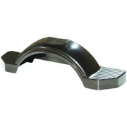 Black 12' Fulton Fender Style D for boats, durable and sleek protection.