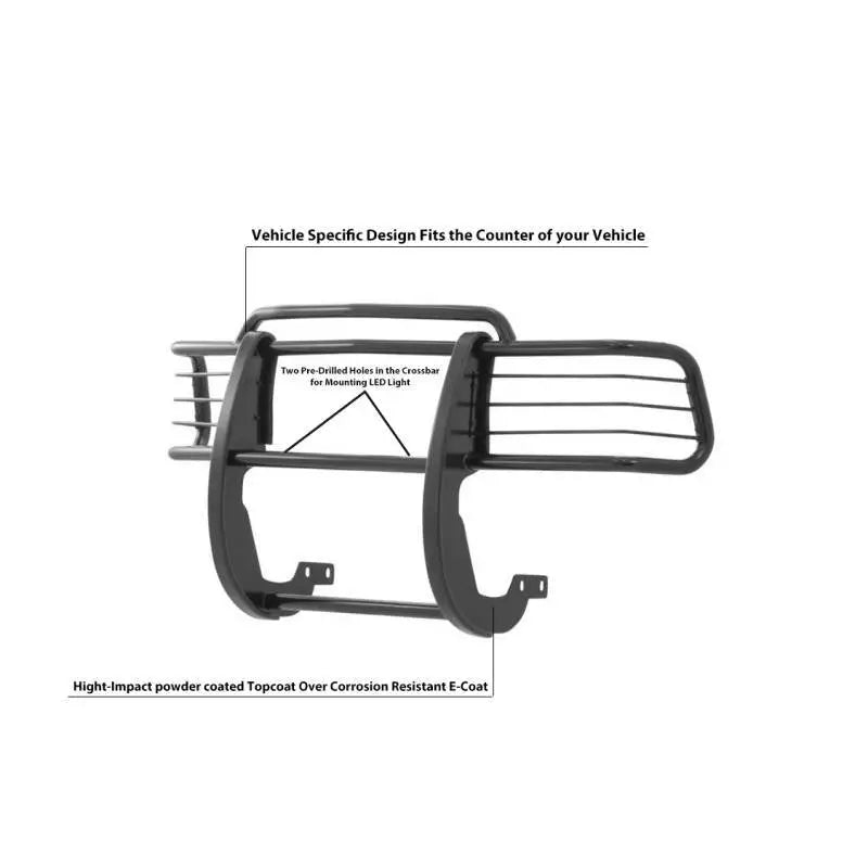 Black Horse No Drill Mounting Grille Guard 17T80202MA - 1996-1998 Toyota 4Runner Gua
