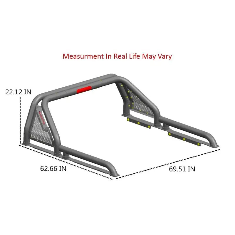 Black Horse Patented Design Truck Bed Bar GLRB-01B-KIT - Gladiator Roll Kit