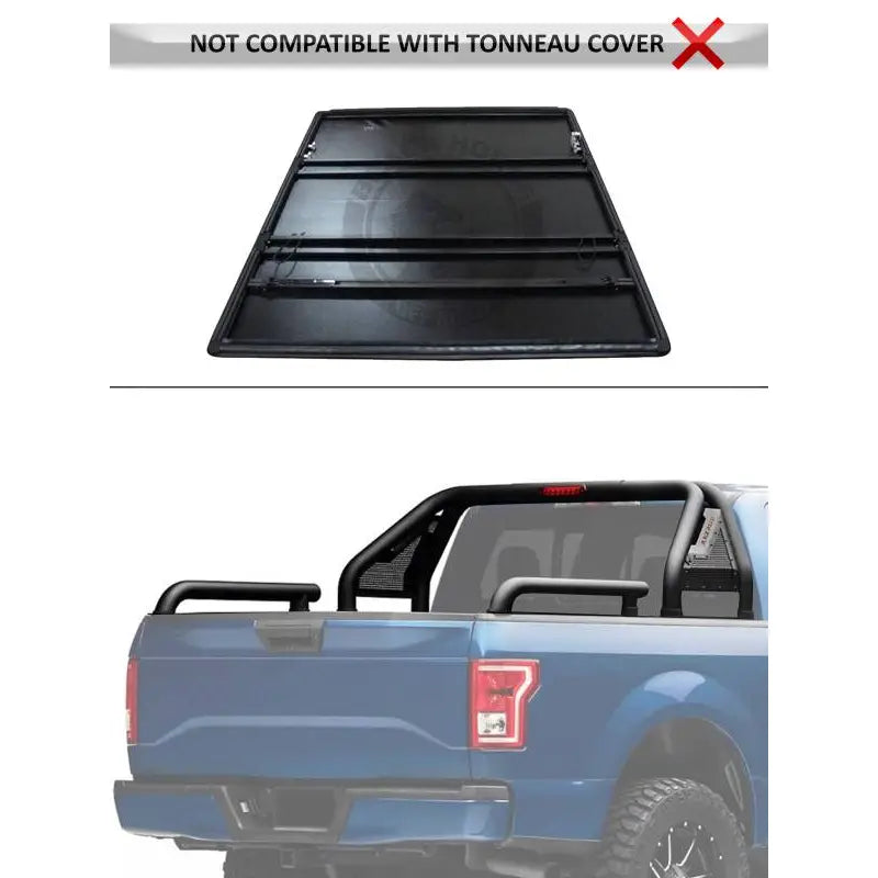 Black Horse Knock-Down Construction Truck Bed Bar GLRB-05B - Nissan Frontier Roll BAR-Gladiator