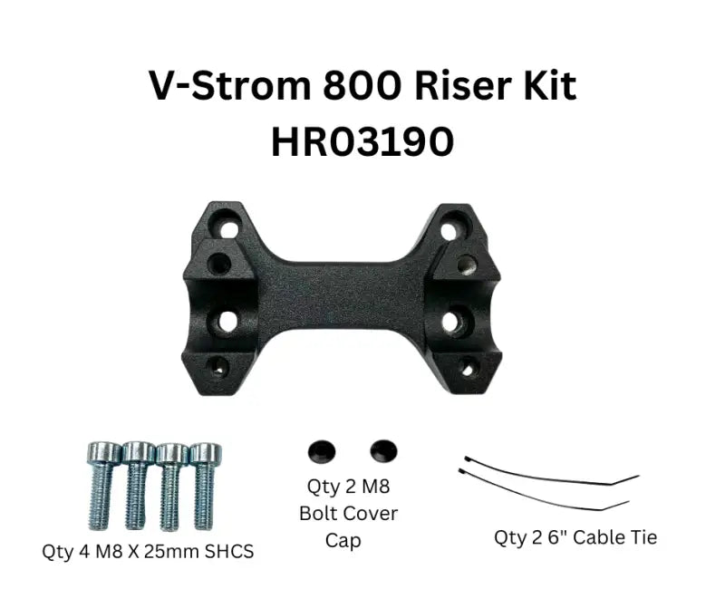 Handlebar Risers Black Suz - HELIBARS