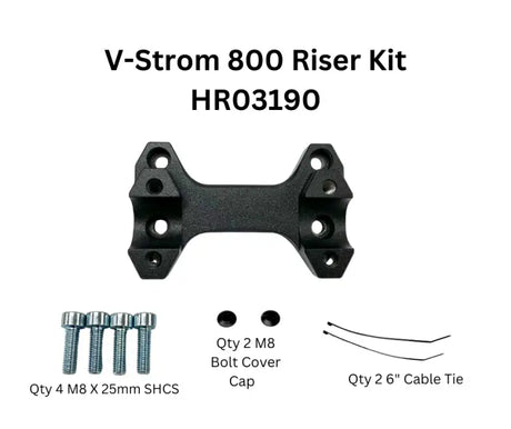 Handlebar Risers Black Suz - HELIBARS