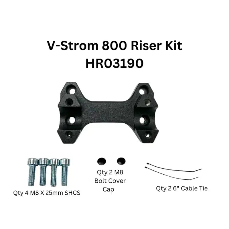 Handlebar Risers Black Suz - HELIBARS