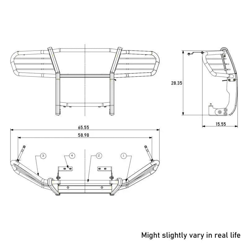 Black Horse 17A155900MA Grille Guard