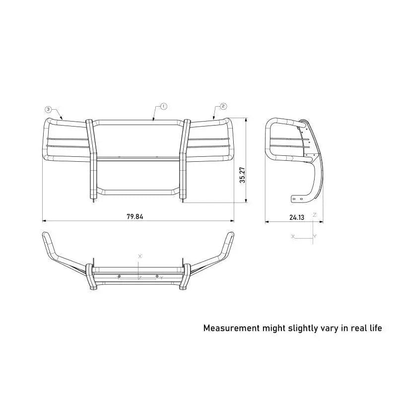 Black Horse 17GV02MA-PLR Grille Guard