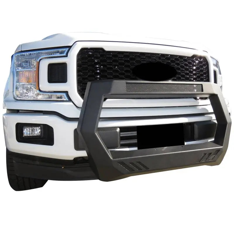 Black Horse Comes With License Plate Relocator Bull Bar Roff104 - Matte Black Rover