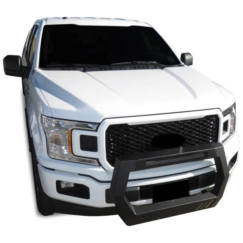 Black Horse Comes With License Plate Relocator Bull Bar Roff104 - Matte Black Rover