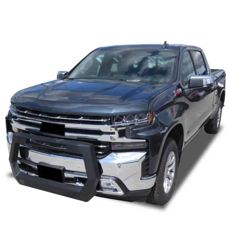 Black Horse Comes With License Plate Relocator Bull Bar Rogsi19 - Matte Black Rover