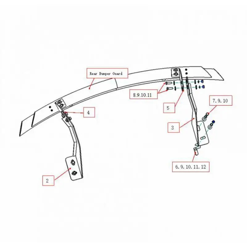 Black Horse CRDL-TOT701B Bumper Guard