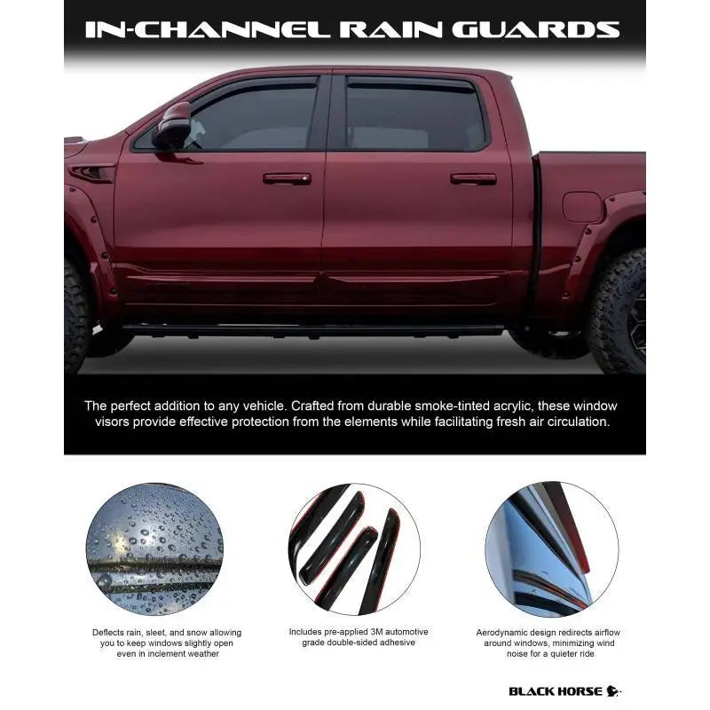 Black Horse Limited Lifetime Warranty Rainguard 1494109IN - Rain Guard IN-Channel 4PC