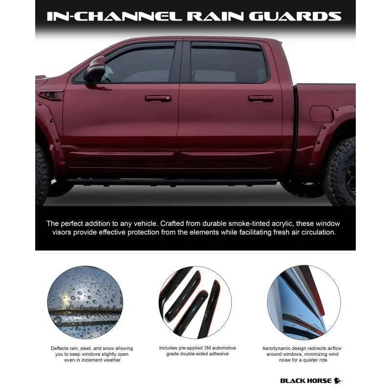 Black Horse Limited Lifetime Warranty Rainguard 1494804IN - Rain Guard IN-Channel