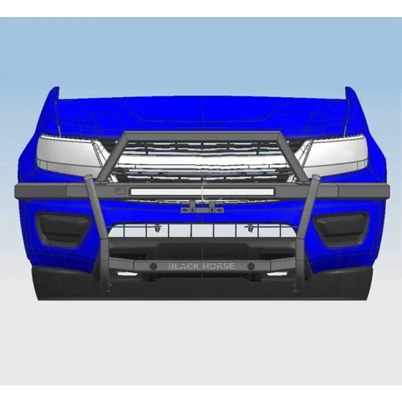 Black Horse Patented Design Grille Guard RAG102 - Black Rambler