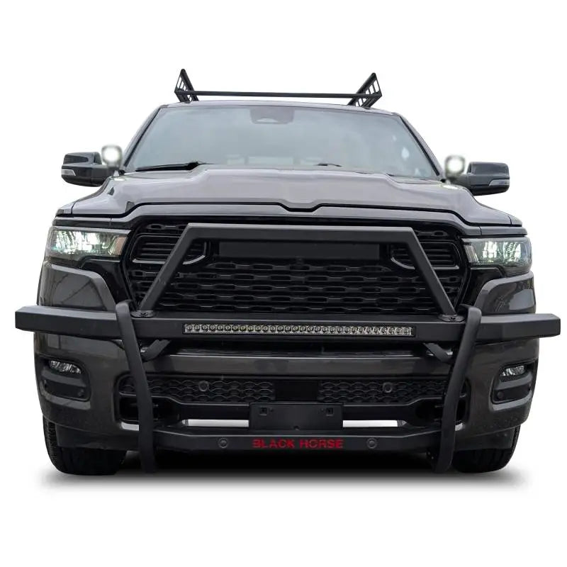 Black Horse Patented Design Grille Guard RAG1R02-K1 - Black Rambler Kit