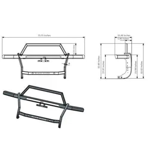 Black Horse Patented Design Grille Guard Ragn01 - Rambler