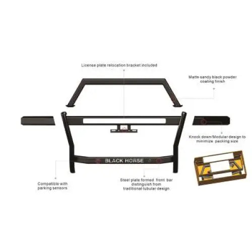 Black Horse Patented Design Grille Guard Ragn01 - Rambler