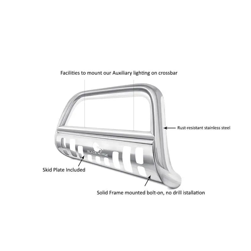 Black Horse Polished Bull Bar Bull Bar BB037415-SP
