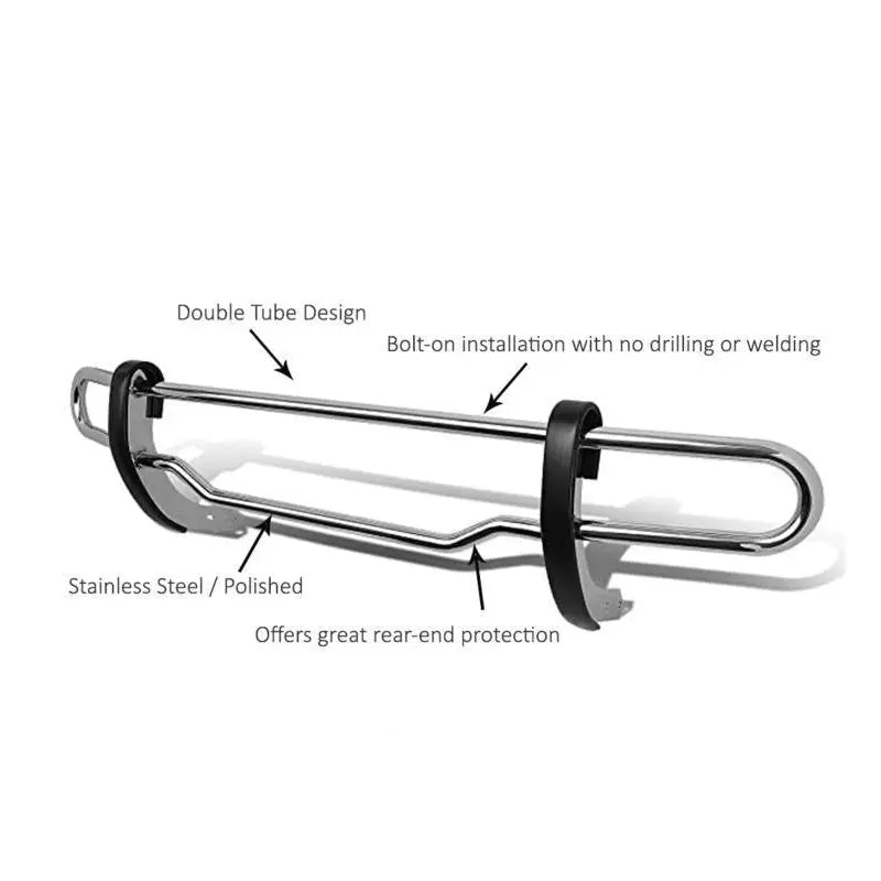 Black Horse Rust-Free And Corrosion-Resistant Bumper Guard 8HO5SS - 2009-2015 Pilot Rear