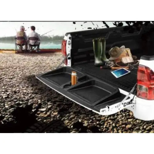 Black Horse Storage Tray Chemical Tailgate Mat TGS-TO16 - Black Traveler Tail Gate Seat