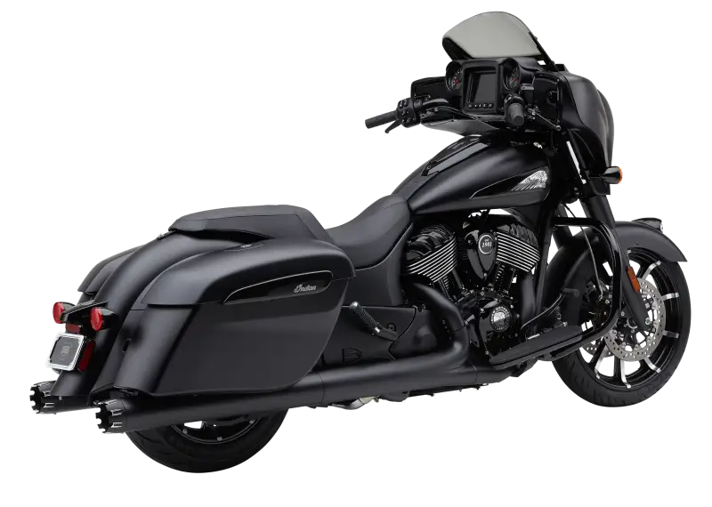 4" Nh Dual Cut Slip Ons Black Indian Gen 1 Bag - COBRA