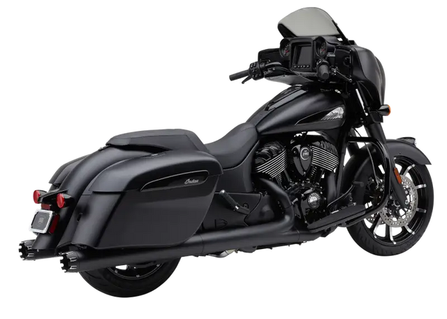 4" Nh Dual Cut Slip Ons Black Indian Gen 1 Bag - COBRA