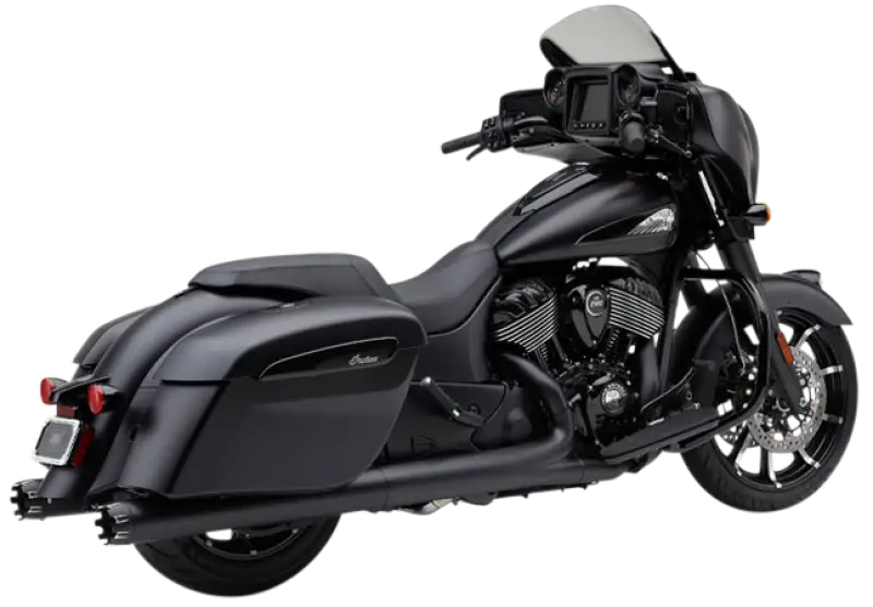 4" Nh Dual Cut Slip Ons Black Indian Gen 2 Bag - COBRA