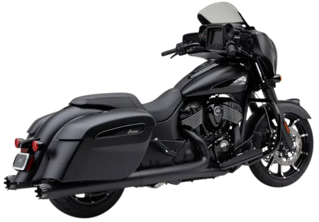 4" Nh Dual Cut Slip Ons Black Indian Gen 2 Bag - COBRA