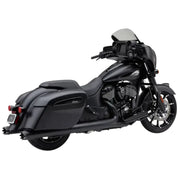 4" Nh Dual Cut Slip Ons Black Indian Gen 2 Bag - COBRA