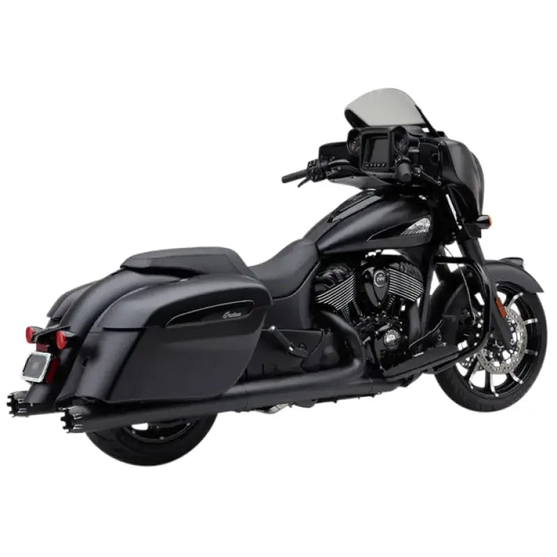 4" Nh Dual Cut Slip Ons Black Indian Gen 2 Bag - COBRA