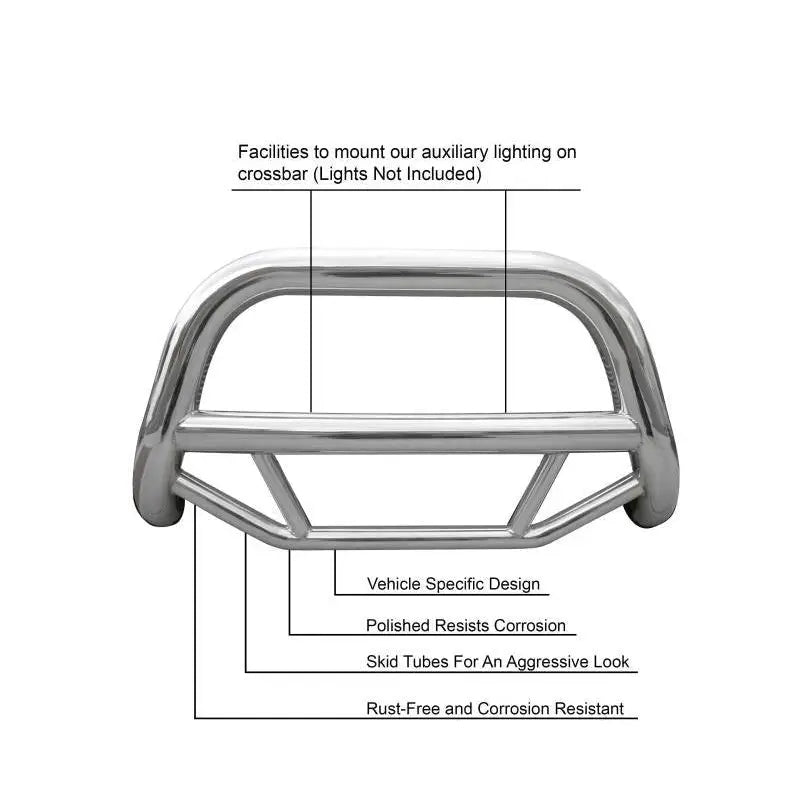 Black Horse No Drilling Required Bull Bar MBS-NIC6005 - 2005-2015 Nissan Frontier BAR