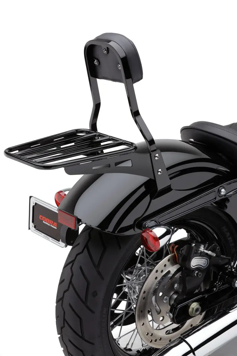 Sissy Bar Luggage Rack Tube Black Hon Yam - COBRA