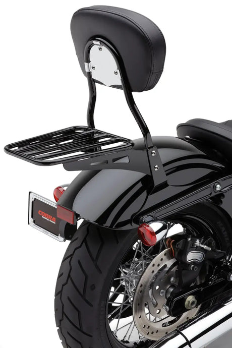 Sissy Bar Luggage Rack Tube Black Hon Yam - COBRA