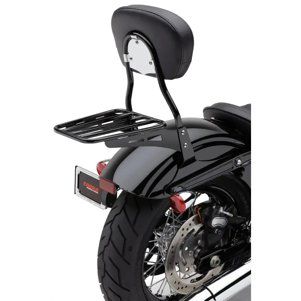 Sissy Bar Luggage Rack Tube Black Hon Yam - COBRA
