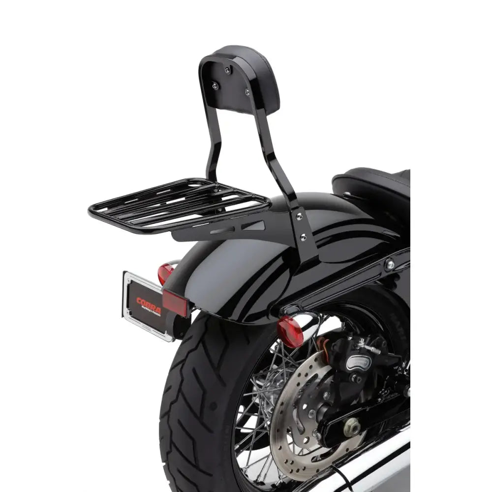 Sissy Bar Luggage Rack Tube Black Hon Yam - COBRA