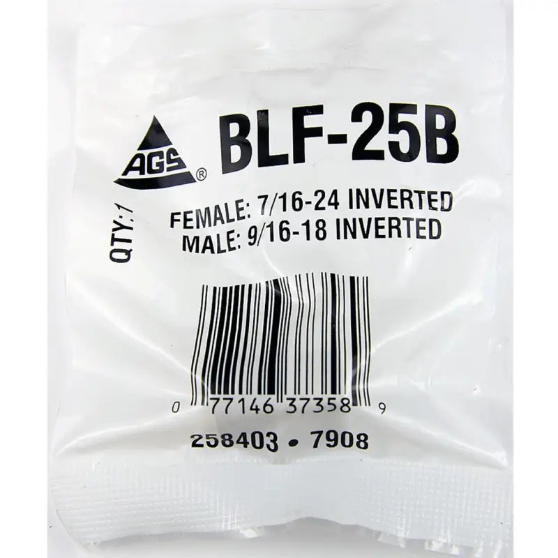 Sealed bag with product info for BLF-25B AGS hydraulic system part