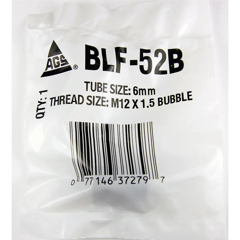 Packaged tube fitting for BLF-52B AGS 6mm with M12 X 1.5 thread