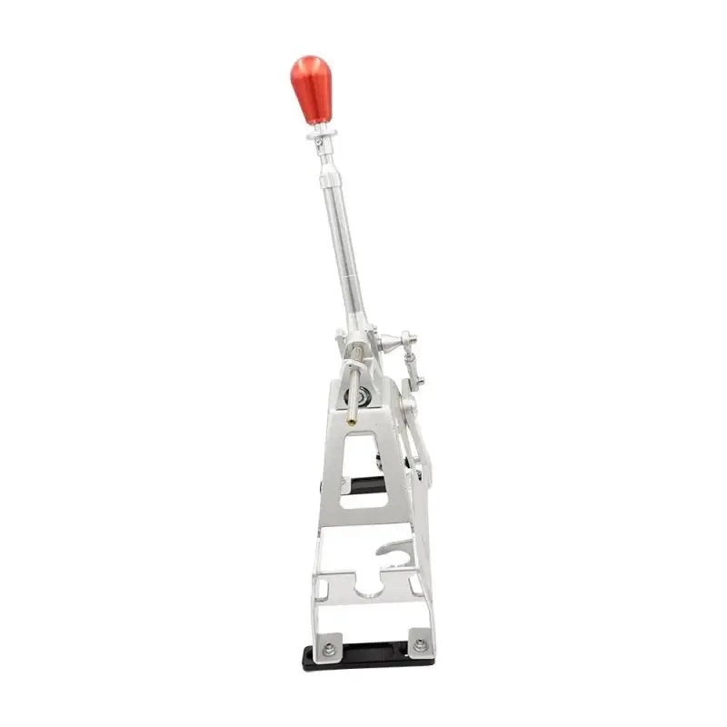 Blox Racing silver short-throw shifter with red knob for 10th Gen Honda Civic