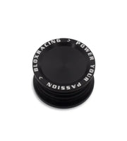 Black aluminum oil filler cap for cam seal on BLOX Racing Billet Honda engine