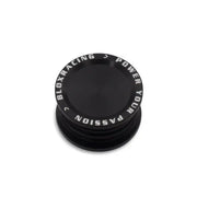 Black aluminum oil filler cap for cam seal on BLOX Racing Billet Honda engine