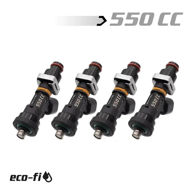 BLOX Racing Eco-Fi Street Injectors 550cc/min w/1/2in Adapter Honda B/D/H Series (Set of 4) - Truck & Automotive