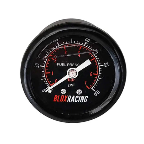 BLOX Racing BLOX Racing Liquid-Filled Fuel Pressure Gauge 0-100psi (Black Face)