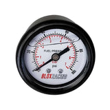 BLOX Racing BLOX Racing Liquid-Filled Fuel Pressure Gauge 0-100psi (White Face)