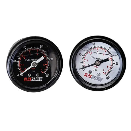 BLOX Racing Liquid-Filled Fuel Pressure Gauge 0-100psi (White Face) 