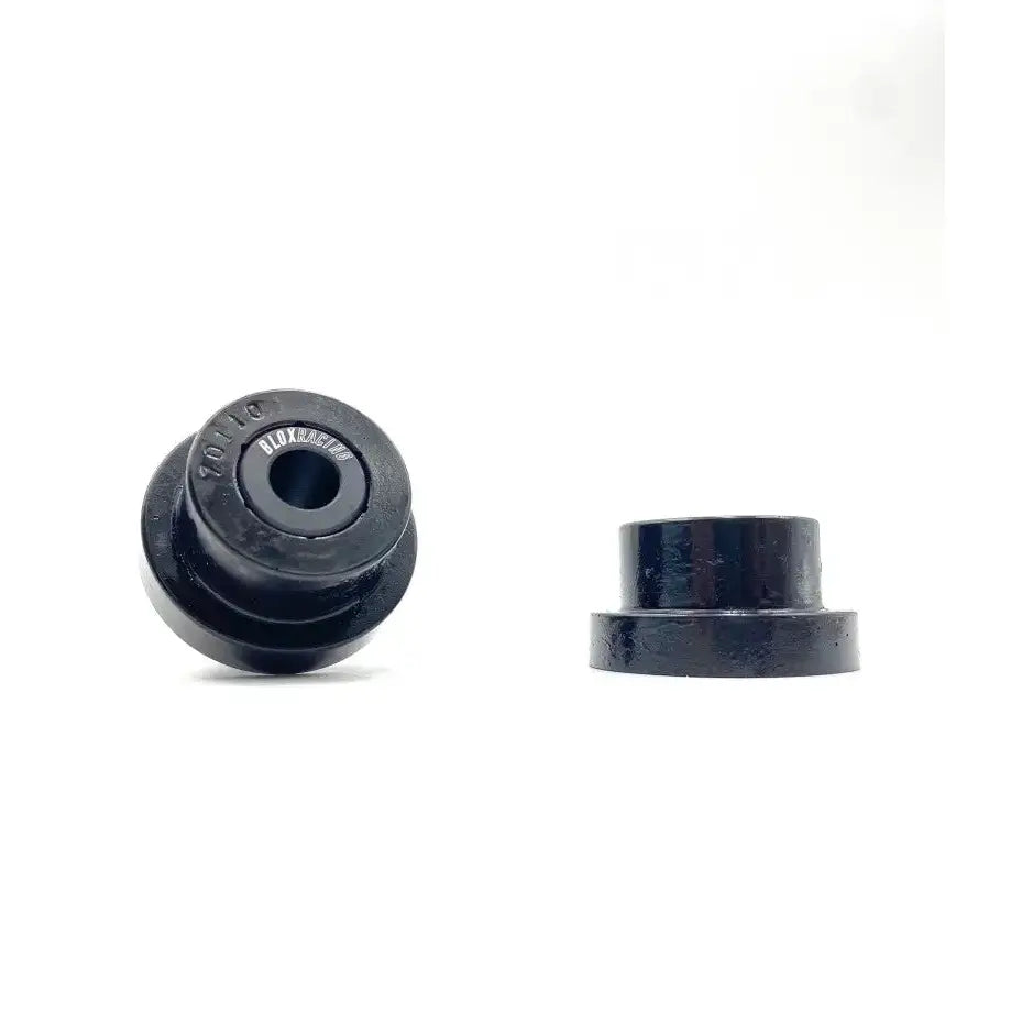 Two black BLOX Racing Replacement polyurethane bushings for EG/DC EK vehicles