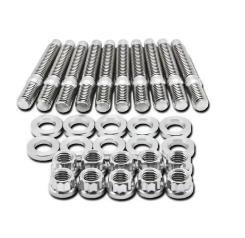 BLOX Racing SUS303 Stainless Steel Exhaust Manifold Stud Kit M8 x 1.25mm 45mm in Length - 7-piece - Truck & Automotive