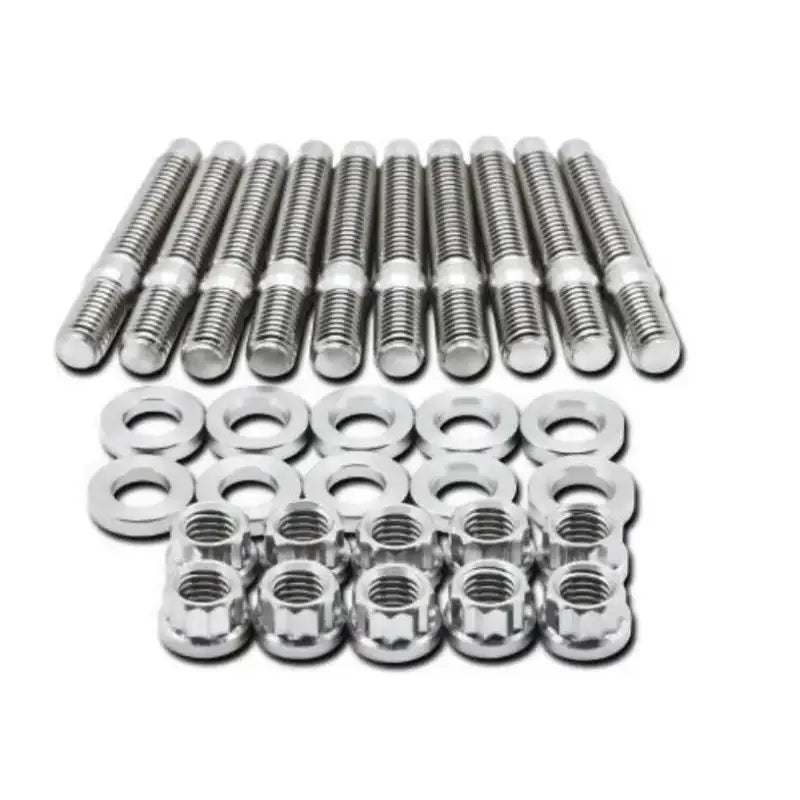 BLOX Racing SUS303 Stainless Steel Intake Manifold Stud Kit M8 x 1.25mm 55mm in Length - 9-piece - Truck & Automotive