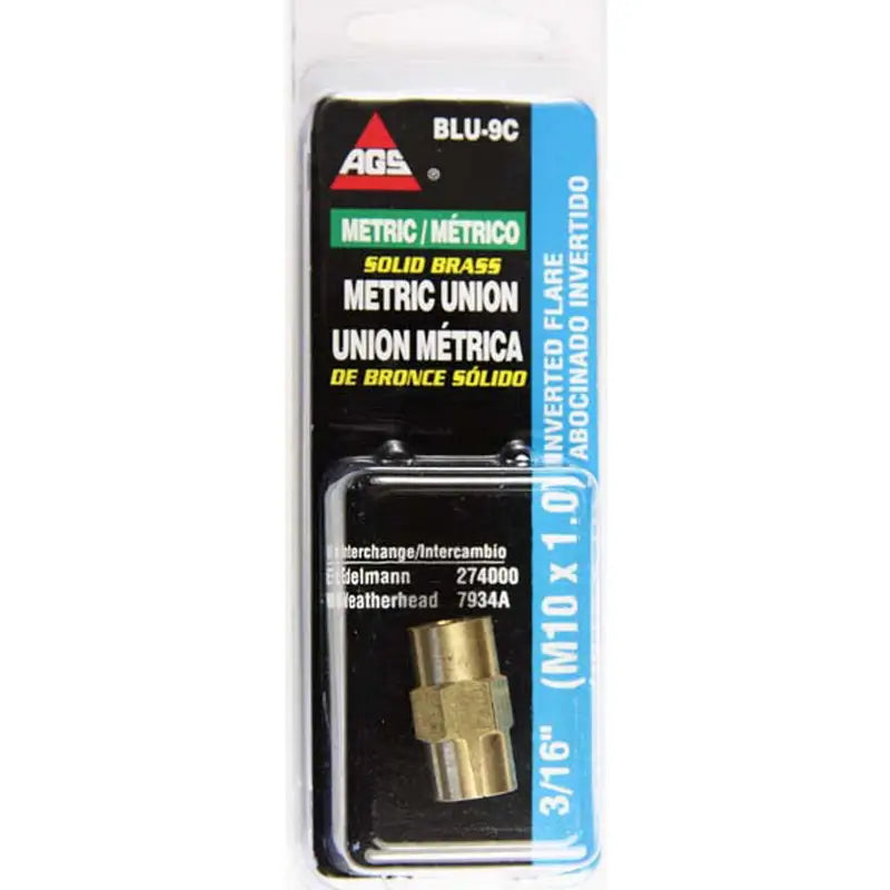 BLU-7C Ags 3/16’ X Bbl. Union - Brake Line Fitting