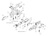 Exploded trailer hitch assembly showing the Blue Ox BX2915 Base Plate for easy towing